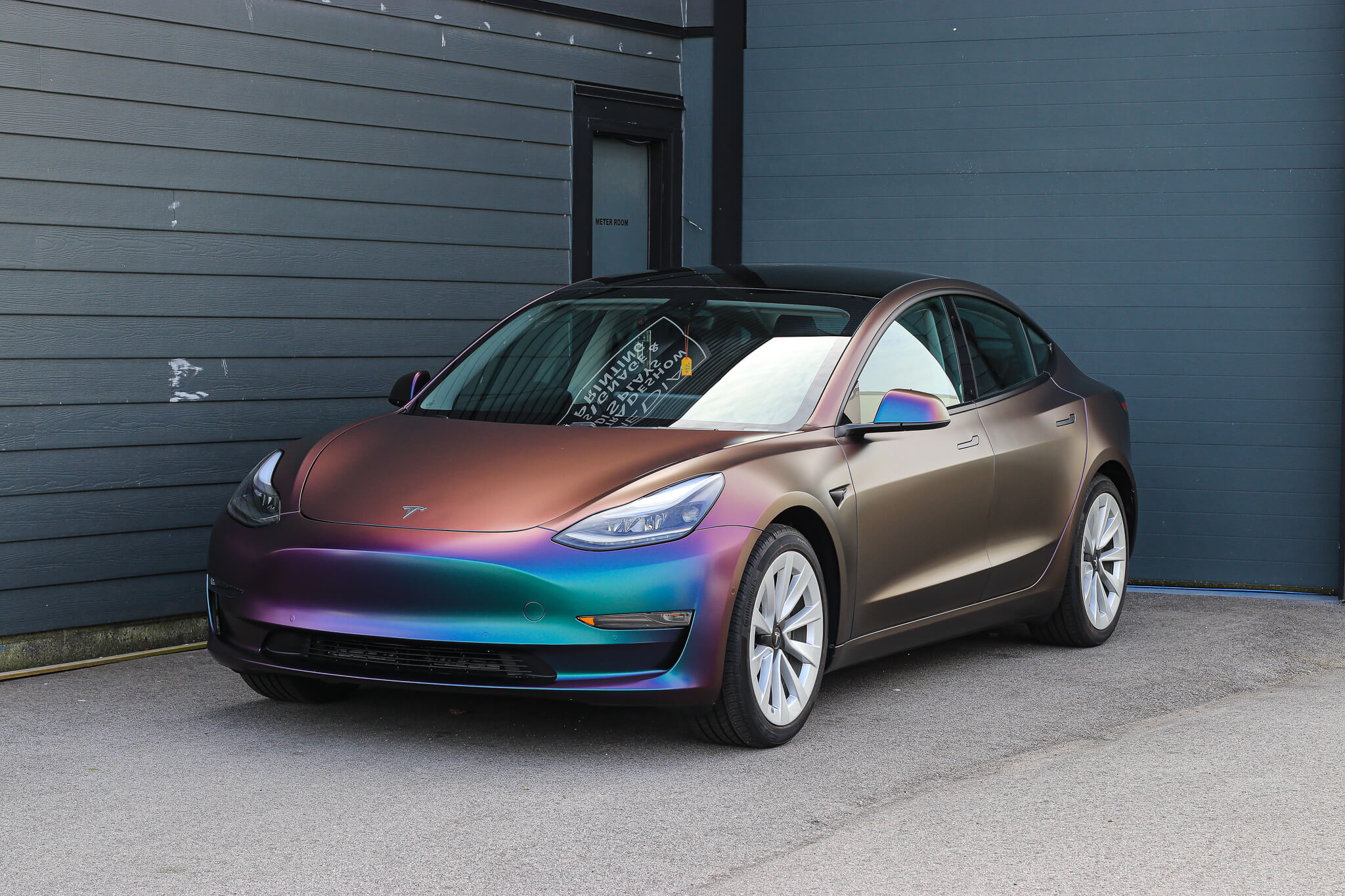 Tesla-Model-3-car-wrap_chameleon-wrap_vancouver24 boston premier detail shop